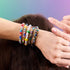Arc-en-ciel | Argent sterling 925 | Bracelet de luxe en forme de champignon en verre Firefly